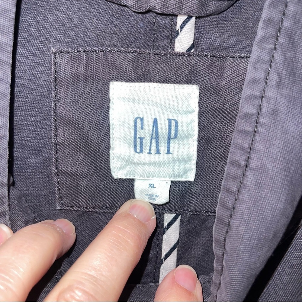 GAP Women’s Dark Gray Sequined Accents Military Utility Jacket Size XL - Picture 2 of 8
